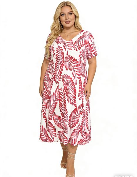 Picture of PRINTED DRESS STRETCH A LINE